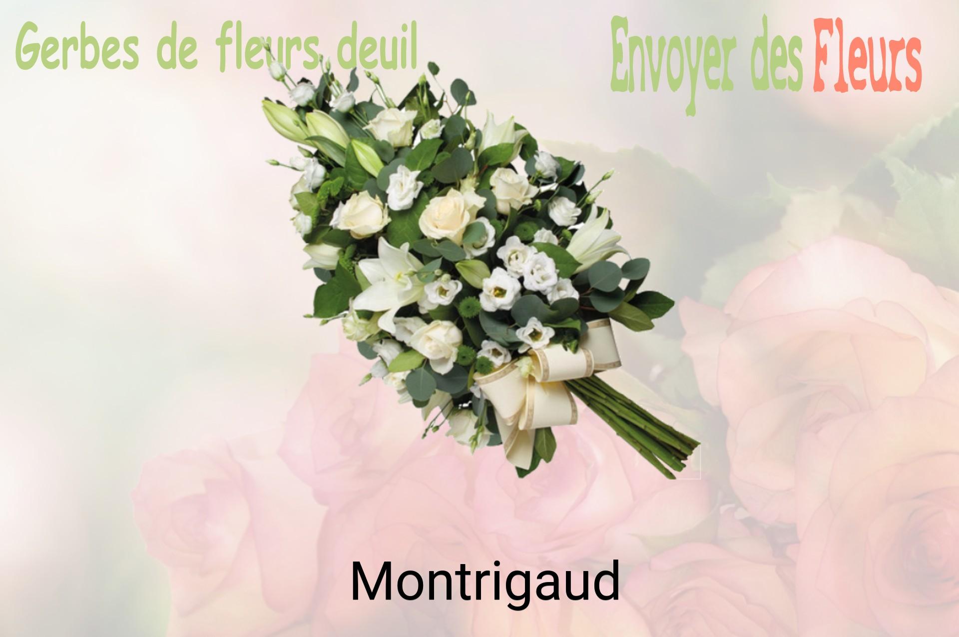 Gerbe de fleurs de deuil livrée à Montrigaud